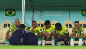 Neymar pictured in tears after leaving Brazil win