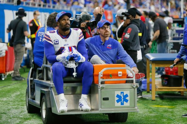 Bills' Miller gives knee update, eyes return vs. Jets