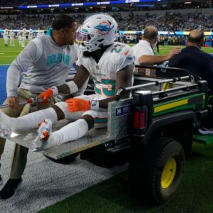 Dolphins RB Wilson exits in 1st half with hip injury