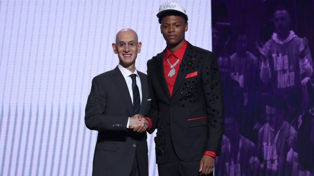 2025 NBA Draft: Ace Bailey reacts to being selected by Jazz with surprising top-five pick