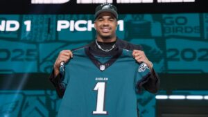Jihaad Campbell injury update: Eagles DC says first-round linebacker won't be ready until August