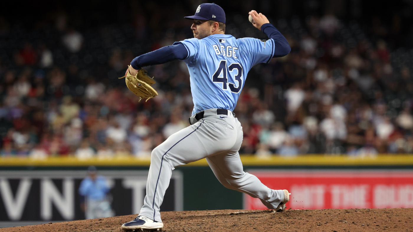 Rays reliever Hunter Bigge taken off field on stretcher after being struck by foul ball in dugout vs. Orioles