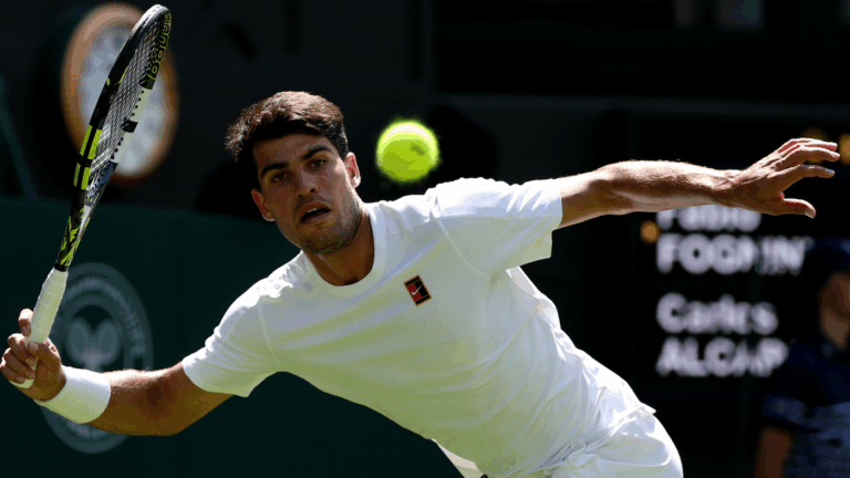 Carlos Alcaraz survives 'uninspired' first-round Wimbledon scare against Fabio Fognini, extends grass streak