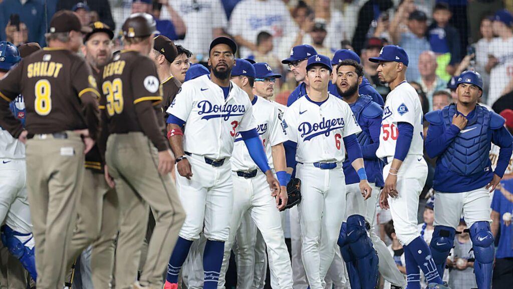 Dodgers, Padres punished after Fernando Tatis Jr. HBP sparks benches-clearing incident in NL West clash