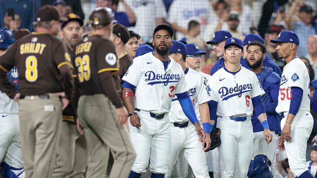 Shohei Ohtani, Fernando Tatis Jr. hit by pitches as Dodgers, Padres nearly avoid brawl in heated NL West game