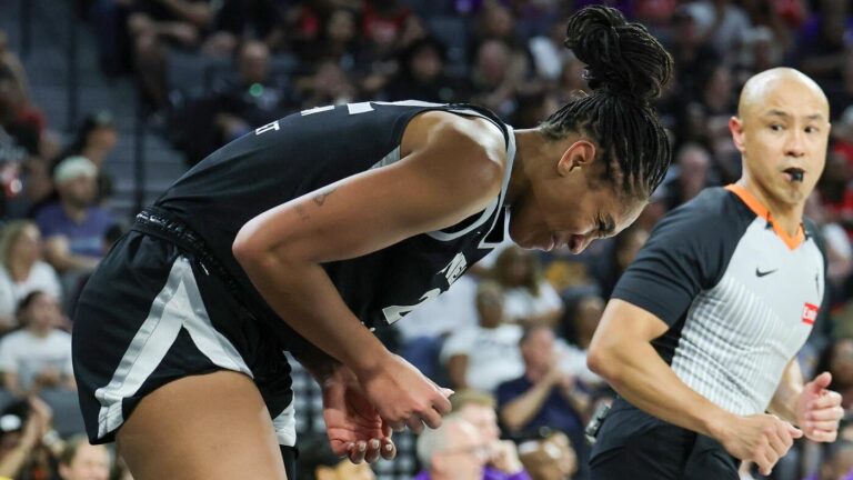 A'ja Wilson injury update: League MVP, Aces leader out for Wings game while in concussion protocol