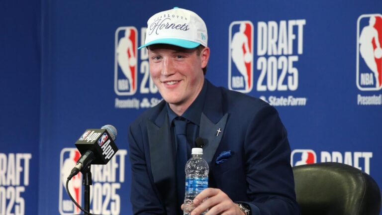 Hornets exec Jeff Peterson says team 'got the better shooter' in Kon Knueppel compared to Cooper Flagg