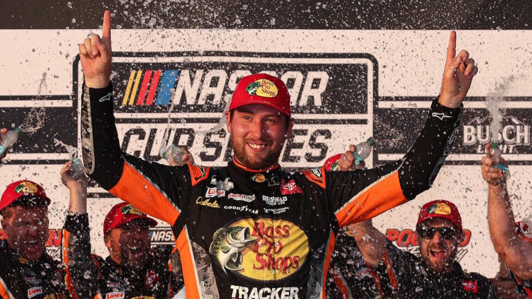 NASCAR at Pocono results: Chase Briscoe overcomes pit road miscue for his first win with Joe Gibbs Racing
