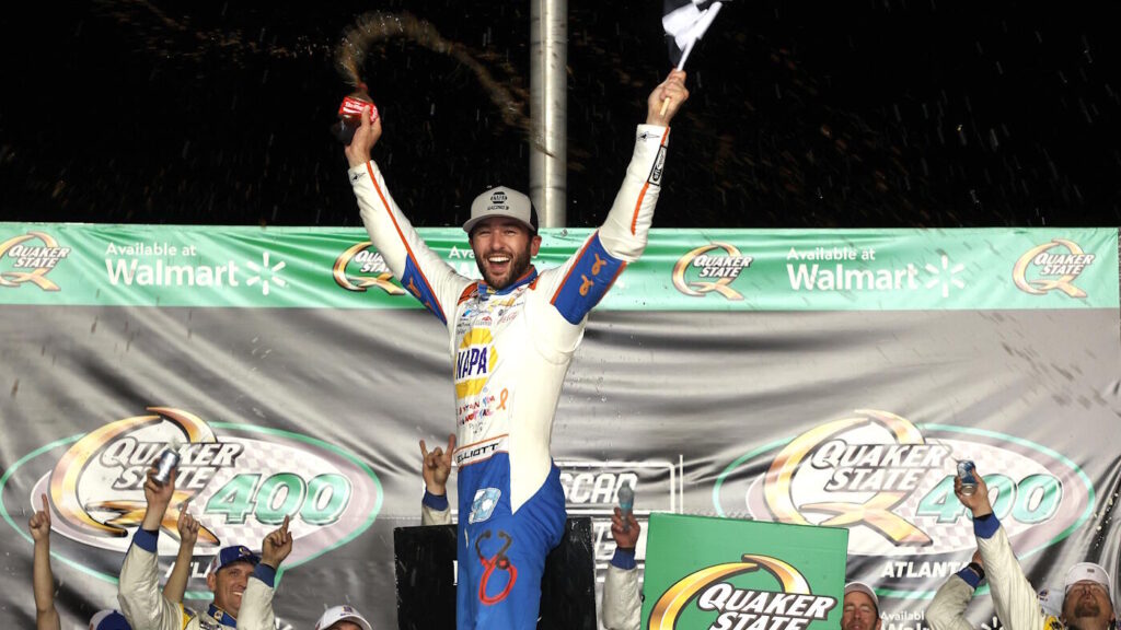 NASCAR at Atlanta results: Chase Elliott gets his first win of 2025 with a last lap pass on Brad Keselowski