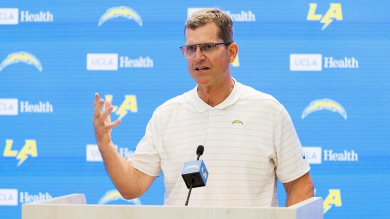 Chargers' Jim Harbaugh provides positive health update after offseason heart procedure, hip replacement