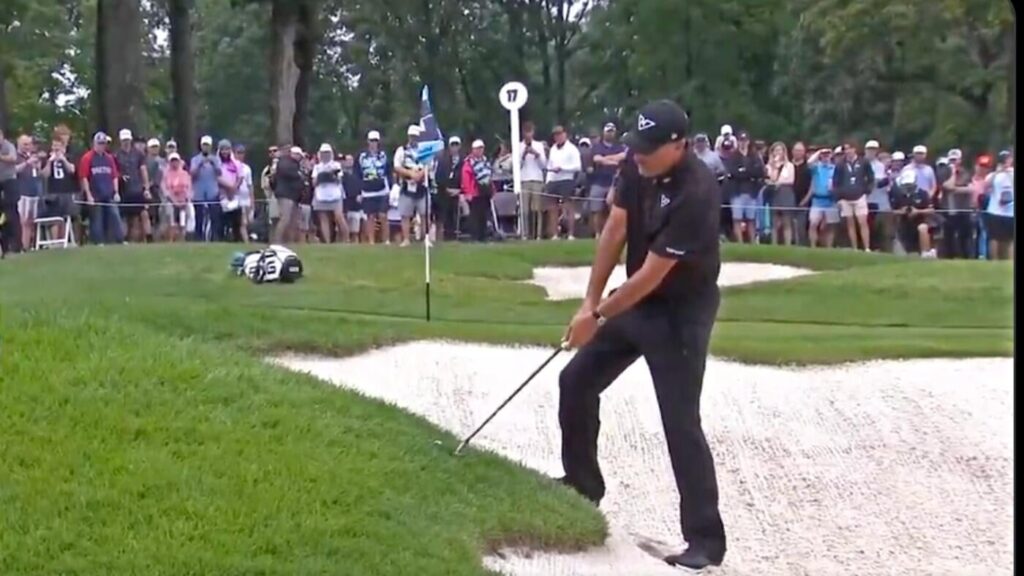 WATCH: Phil Mickelson turns back clock holing out ridiculous, curving flop shot at LIV Golf Virginia