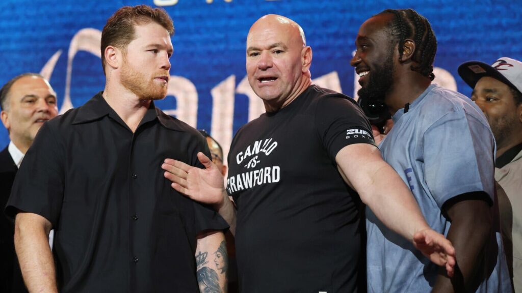 Terence Crawford and Canelo Alvarez trade verbal barbs ahead of September undisputed title showdown