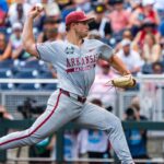 Arkansas’ Gage Wood throws third no-hitter in College World Series history, snaps nine-inning strikeout record