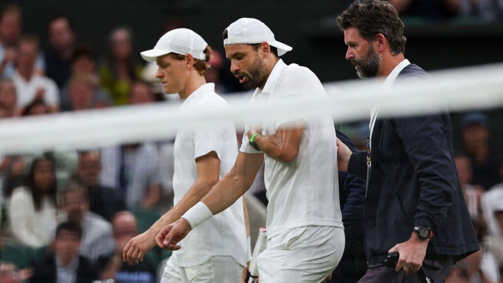 Wimbledon 2025 results: Jannik Sinner advances to quarterfinals after injury forces Grigor Dimitrov to retire