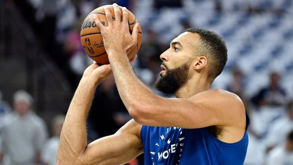 WATCH: Timberwolves' Rudy Gobert working on pick-and-pops and pull-up jumpers with 'Lethal Shooter'