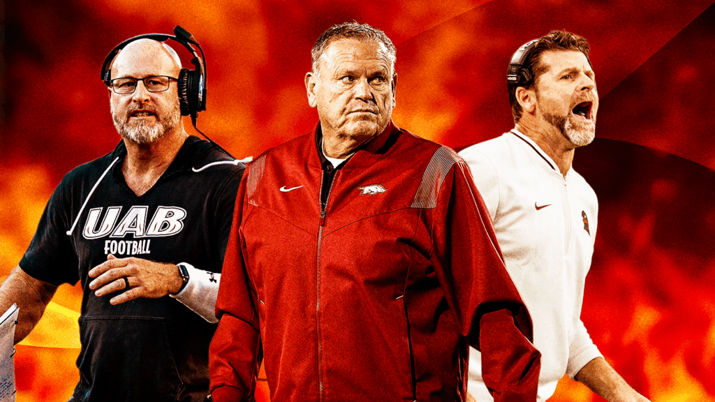 2025 Hot Seat Rankings: Sam Pittman, Trent Dilfer among nine college football coaches with jobs on the line