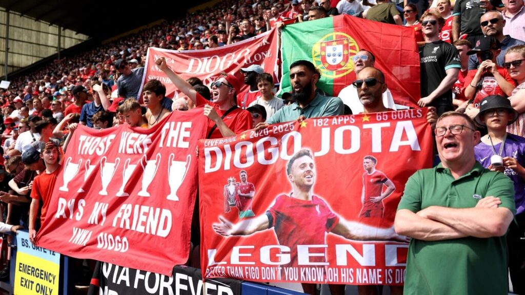 Liverpool fans pay tribute to Diogo Jota, sing 'You'll Never Walk Alone' in first preseason friendly