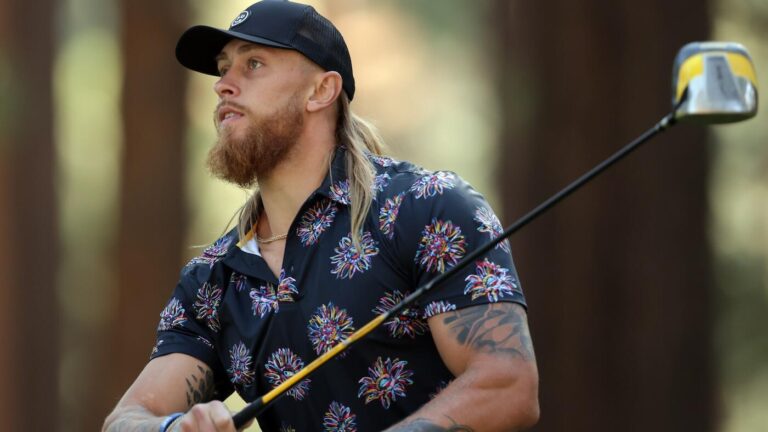 WATCH: George Kittle delivers 'sweet chin music' on The Miz during American Century Golf Championship