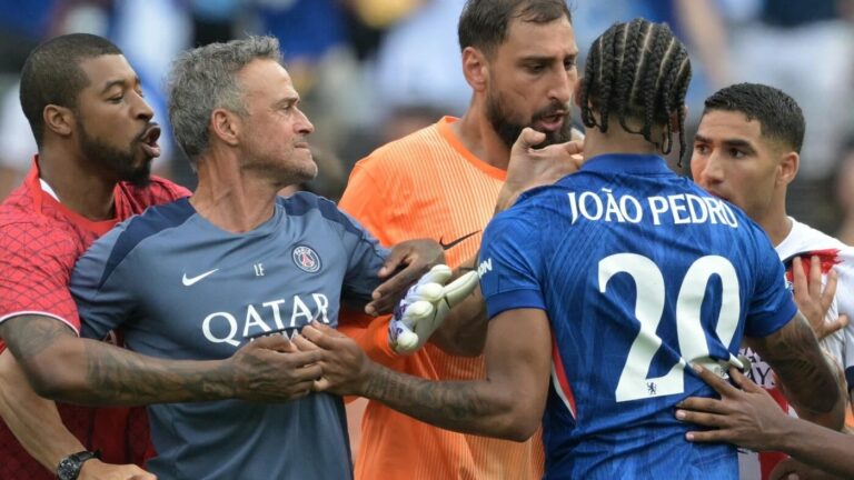 PSG manager Luis Enrique involved in altercation with Chelsea's Joao Pedro after Club World Cup final