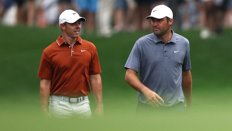 Cumulative major leaderboards illustrate Scottie Scheffler's dominance, Rory McIlroy's stellar play in 2025