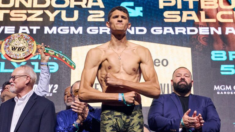 Sebastian Fundora retains junior middleweight title with TKO of Tim Tszyu in rematch