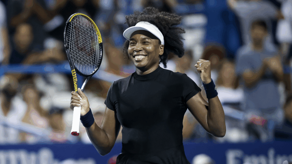 Tennis legend Venus Williams wins first singles match since 2023, delivers nine aces