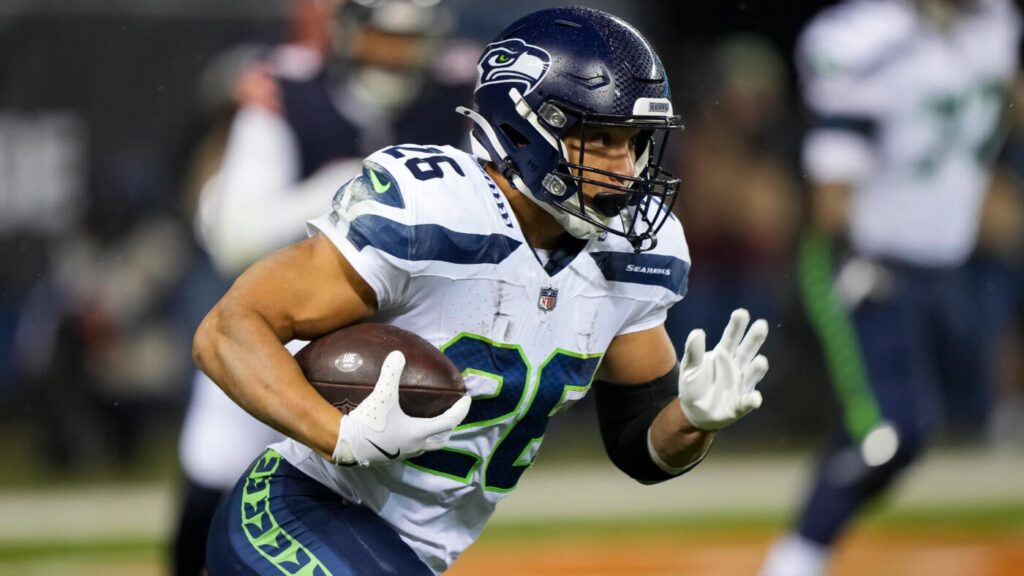 Seahawks RB Zach Charbonnet pushing Kenneth Walker III for bigger role entering third year: 'He's just a stud'
