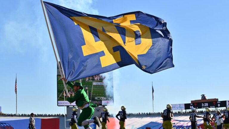 LOOK: Notre Dame unveils new Leprechaun logo for football, the first in a sports-specific line of iconic marks