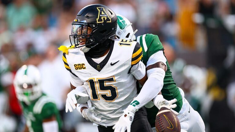 Charlotte hustles to force App State fumble at goal line after acrobatic catch in wild turn of events