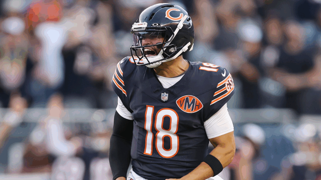 Caleb Williams shines, directs Bears on 92-yard TD drive vs. Bills in first game action under Ben Johnson