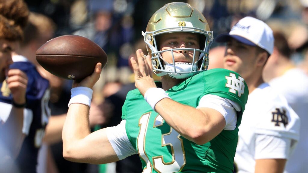 Notre Dame names CJ Carr starting QB: Redshirt sophomore to lead Fighting Irish into Week 1 matchup with Miami