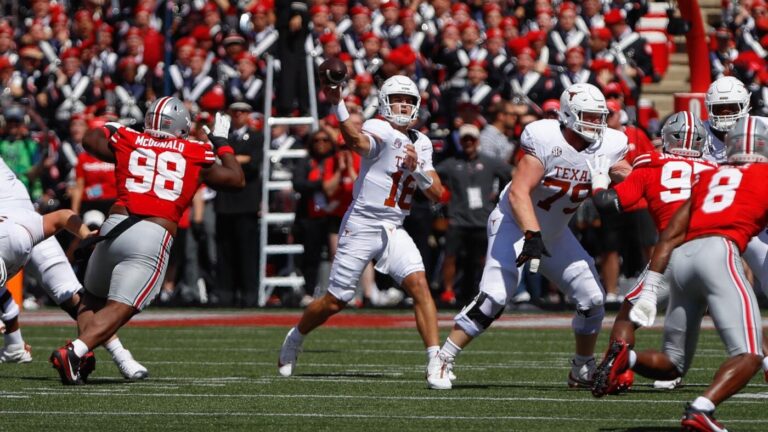 With frustrating defeat at Ohio State, Texas becomes first No. 1 team to lose season opener in 35 years