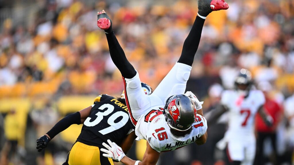 Buccaneers WR Jalen McMillan to miss time with 'severely strained neck,' according to coach Todd Bowles