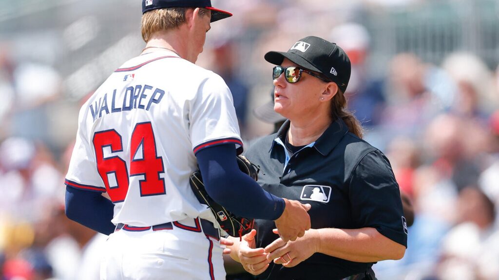 WATCH: Jen Pawol makes MLB history as first female umpire to work a regular-season game