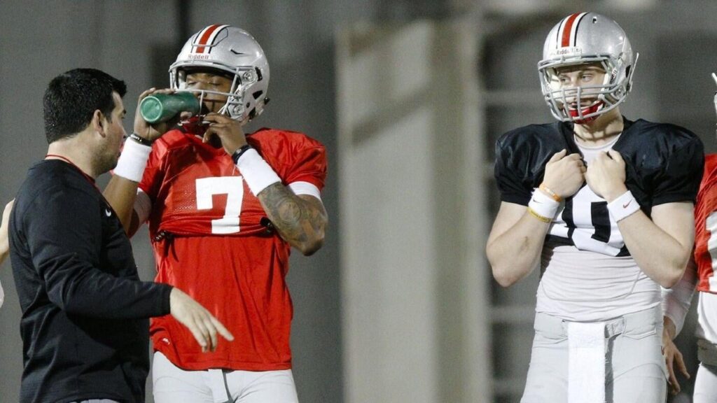 Ryan Day compares Ohio State's current QB battle to 2018 competition between Joe Burrow, Dwayne Haskins