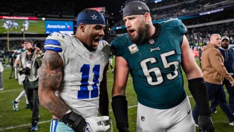 Eagles' Lane Johnson explains how he's playing better than ever, discusses Micah Parsons' contract situation