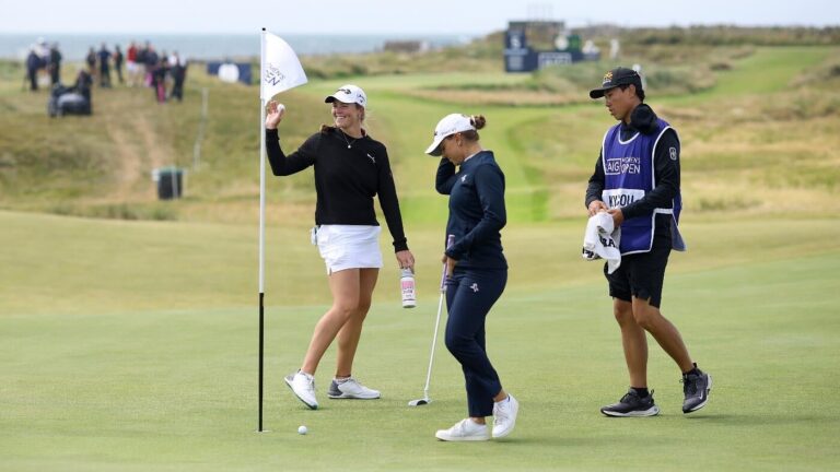 WATCH: Mimi Rhodes banks in hole-in-one off playing partner's ball at the AIG Women's Open