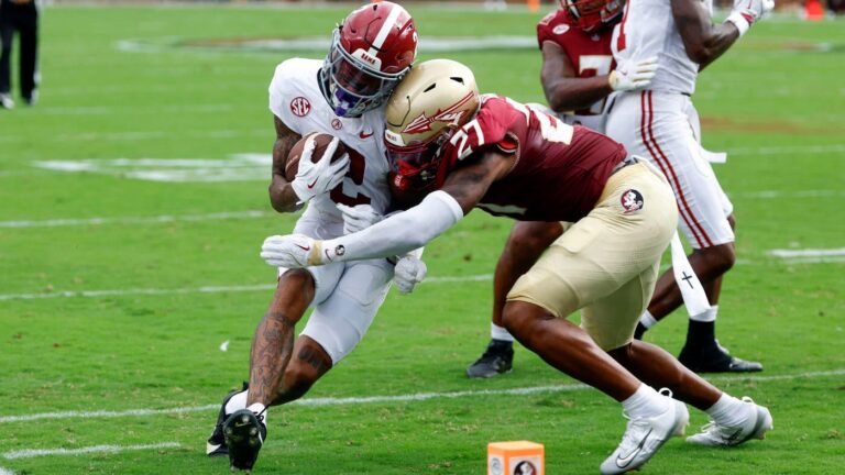 Ryan Williams injury: Alabama star WR exits during fourth quarter of loss to FSU with apparent injury