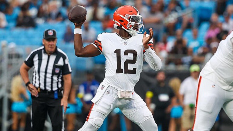 WATCH: Browns' Shedeur Sanders tosses first touchdown pass in NFL preseason debut vs. Panthers