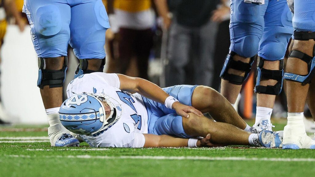 North Carolina QB Max Johnson details brutal 2024 season-ending injury: 'I thought I was going to lose my leg'
