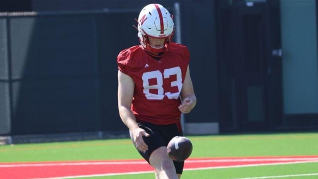 Nebraska punter Archie Wilson breaks down in tears reflecting on leaving Australia, family for football career