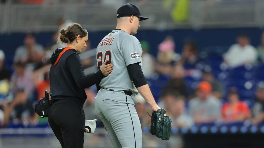 Tarik Skubal injury update: Tigers ace exits start vs. Marlins with tightness in left side