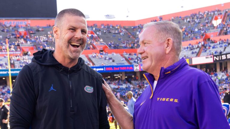 LSU coach Brian Kelly staunchly defends Billy Napier amid 'crazy' hot seat discourse for Florida
