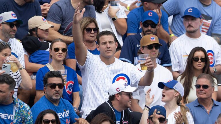 LOOK: Anthony Rizzo honored by Cubs days after retiring, nearly catches home-run ball in bleachers at Wrigley