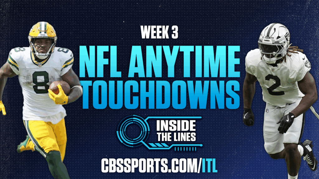 NFL Week 3 anytime touchdown scorer top 100 cheat sheet, parlay: Jacobs, Jeanty, Evans +796 parlay