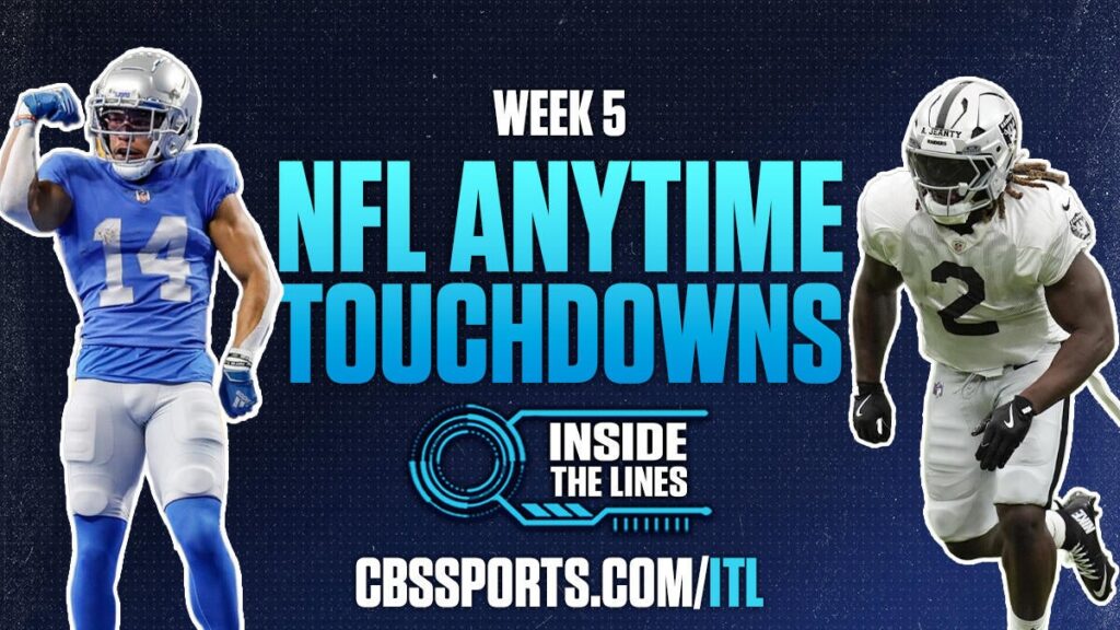 NFL Week 5 anytime touchdown scorer top 100 cheat sheet: Back St. Brown, Jeanty, Cook at DraftKings