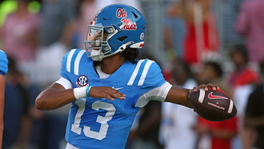 Lane Kiffin undecided between quarterbacks Austin Simmons, Trinidad Chambliss as Ole Miss faces LSU