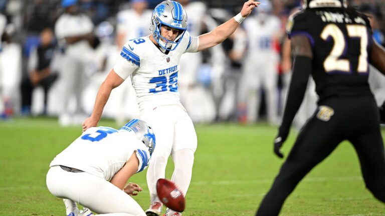 Lions kicker almost breaks NFL record on 67-yard field goal try: Here's how close Jake Bates came to making it