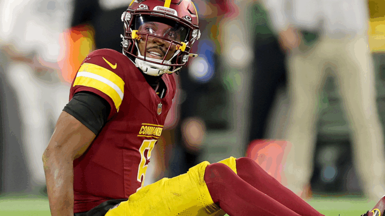 Jayden Daniels injury: Commanders QB diagnosed with knee sprain after MRI, status unclear against Raiders