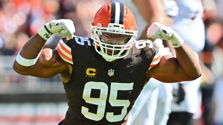 Browns' Myles Garrett fires back at Lions OC John Morton: 'He hasn't seen a defensive front like ours'